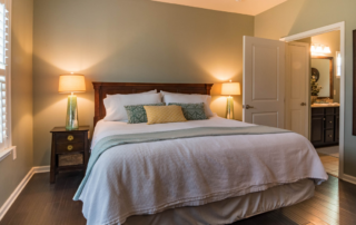 bedroom interior painting- different paint sheen